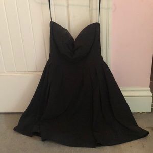 Super cute, flowy, black dress.